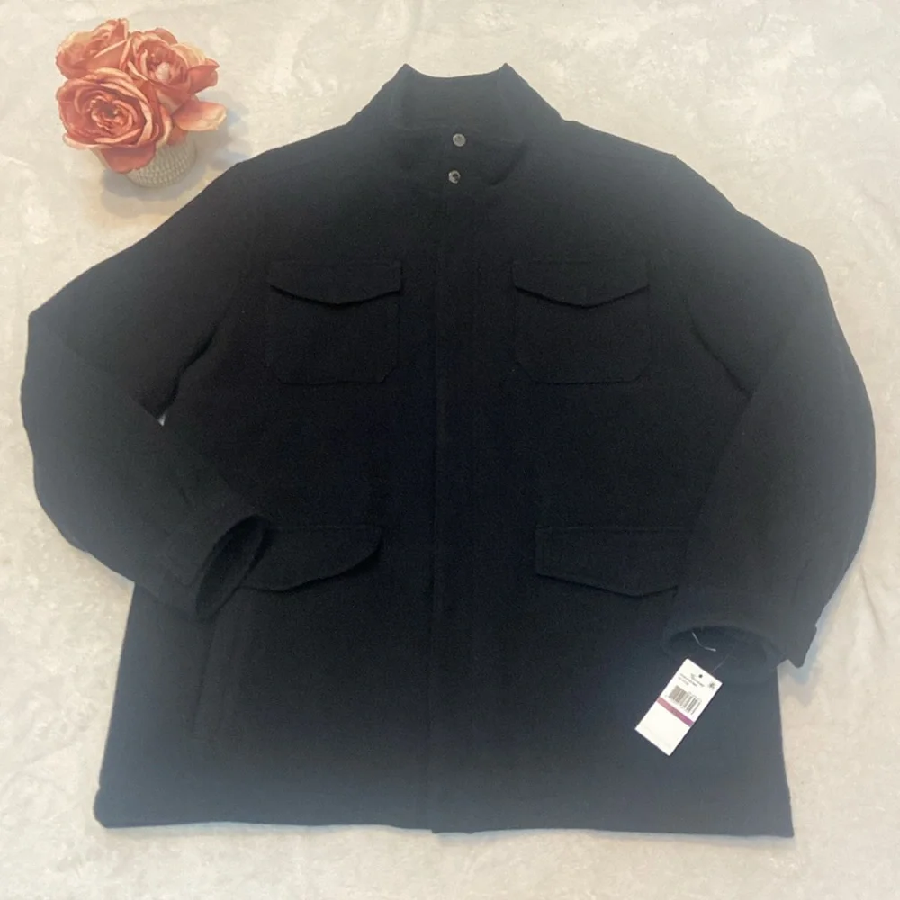 MICHAEL KORS NWT Size XXL Double Zip Snap Front Field Coat Navy